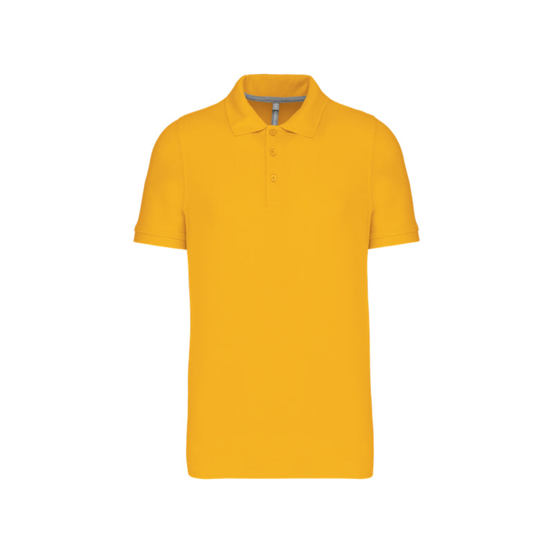 Polo à manches courtes jaune moutarde personnalisé pour homme