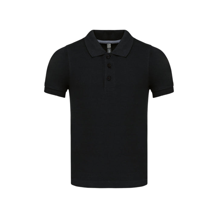 Polo à manches courtes noir pour enfant personnalisé