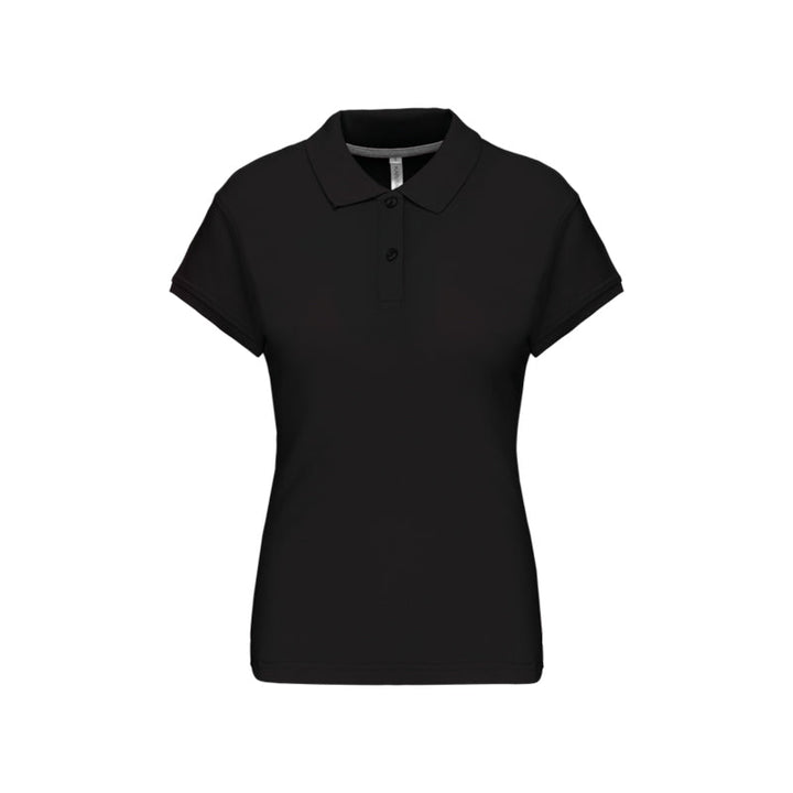 Polo à manches courtes noir personnalisé pour femme