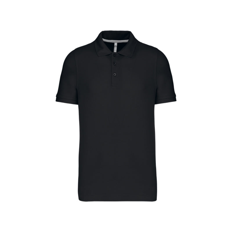Polo à manches courtes noir personnalisé pour homme