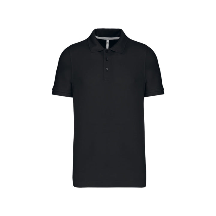 Polo à manches courtes noir personnalisé pour homme