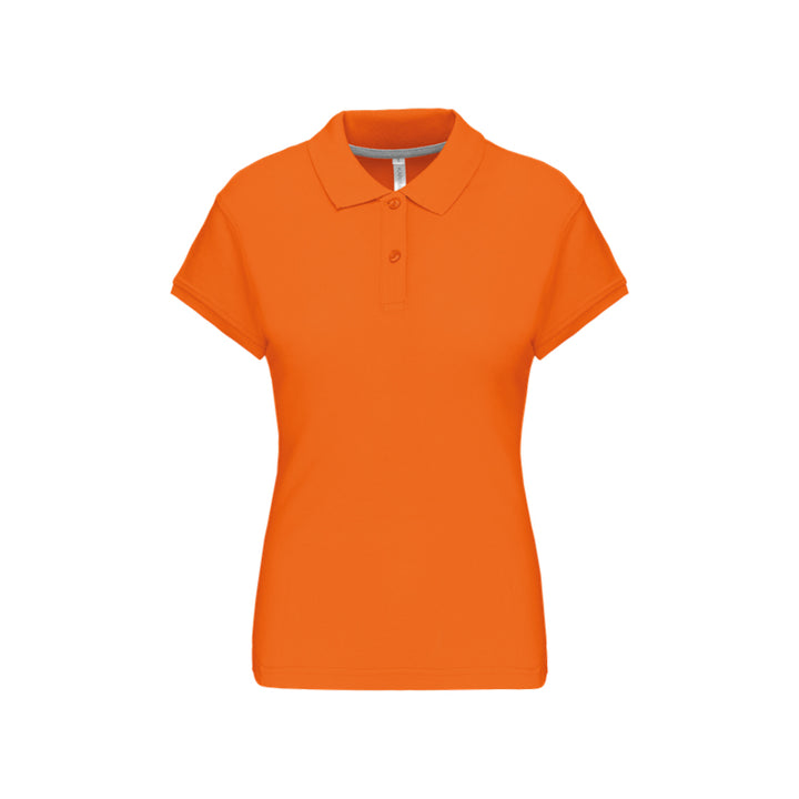 Polo à manches courtes orange personnalisé pour femme