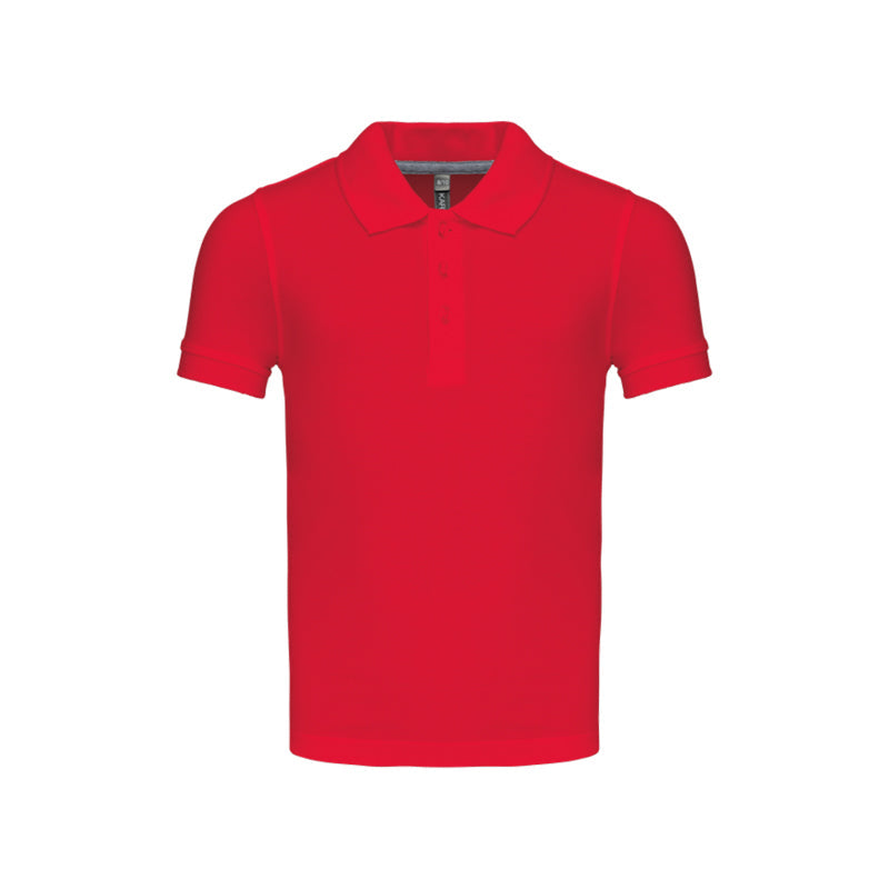 Polo à manches courtes rouge pour enfant personnalisé