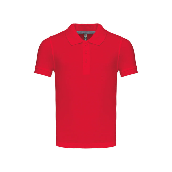 Polo à manches courtes rouge pour enfant personnalisé