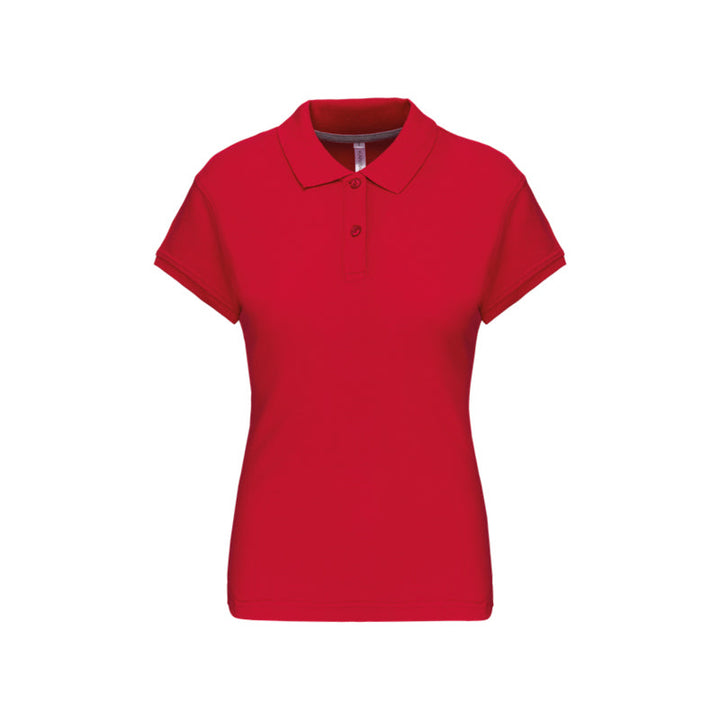 Polo à manches courtes rouge personnalisé pour femme
