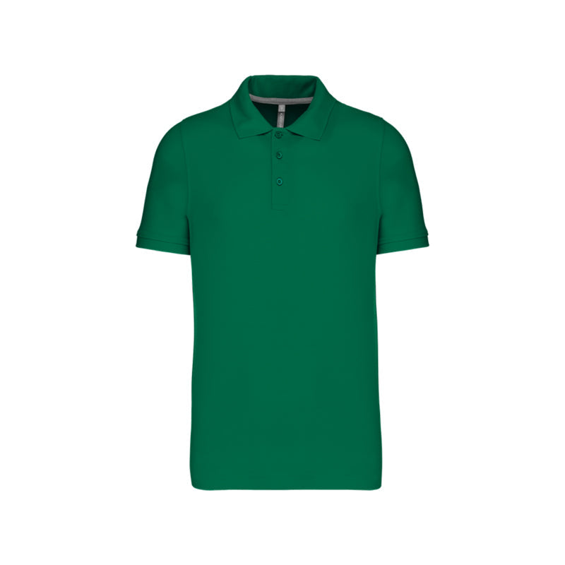 Polo à manches courtes vert personnalisé pour homme