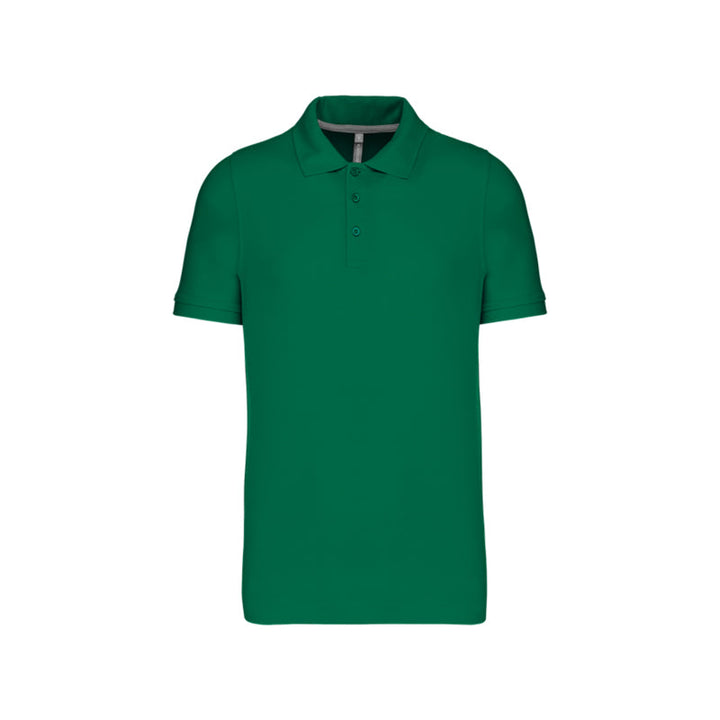 Polo à manches courtes vert personnalisé pour homme