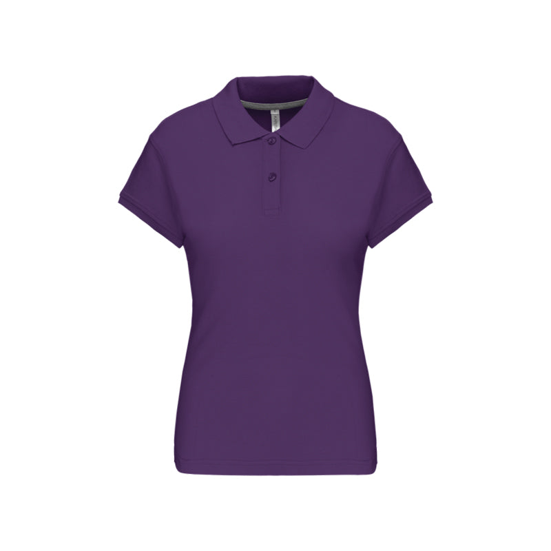 Polo à manches courtes violet personnalisé pour femme