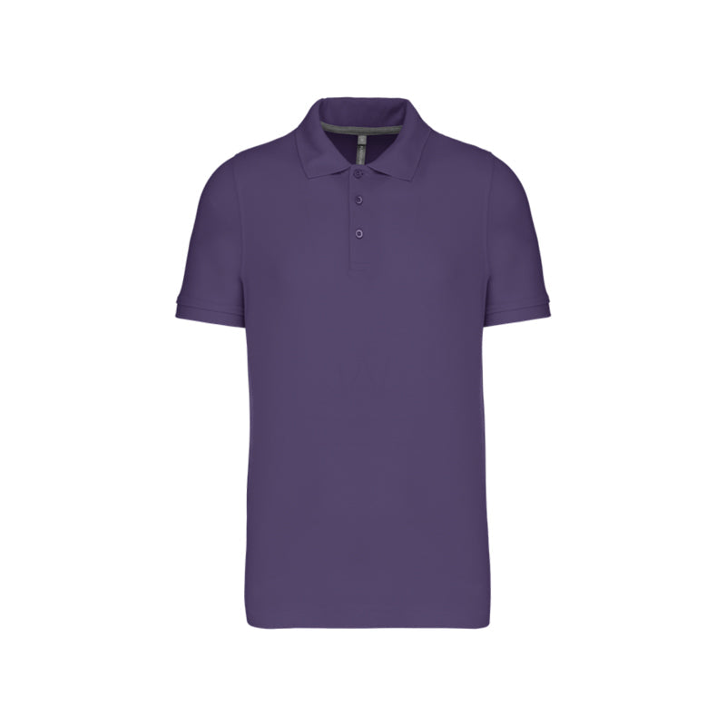 Polo à manches courtes violet personnalisé pour homme