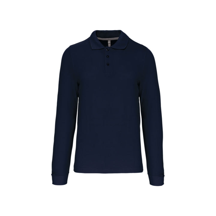 Polo bleu roi à manches longues personnalisé pour homme