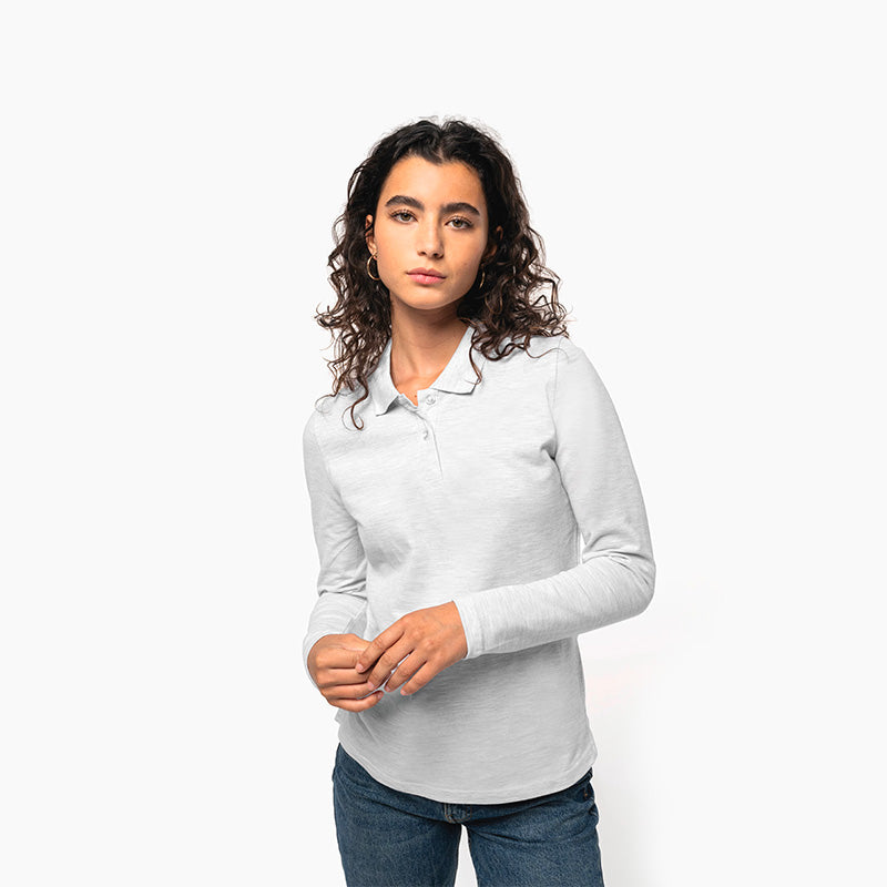 Polo à manches longues personnalisé pour femme