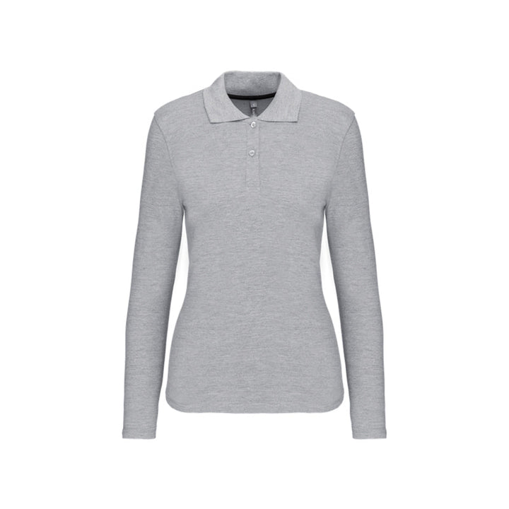 Polo gris à manches longues personnalisé pour femme