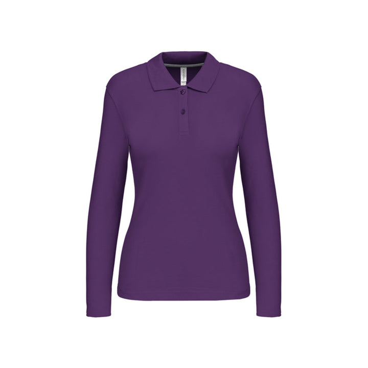 Polo violet à manches longues personnalisé pour femme