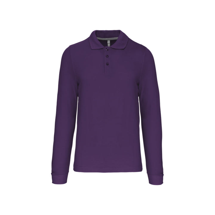 Polo violet à manches longues personnalisé pour homme