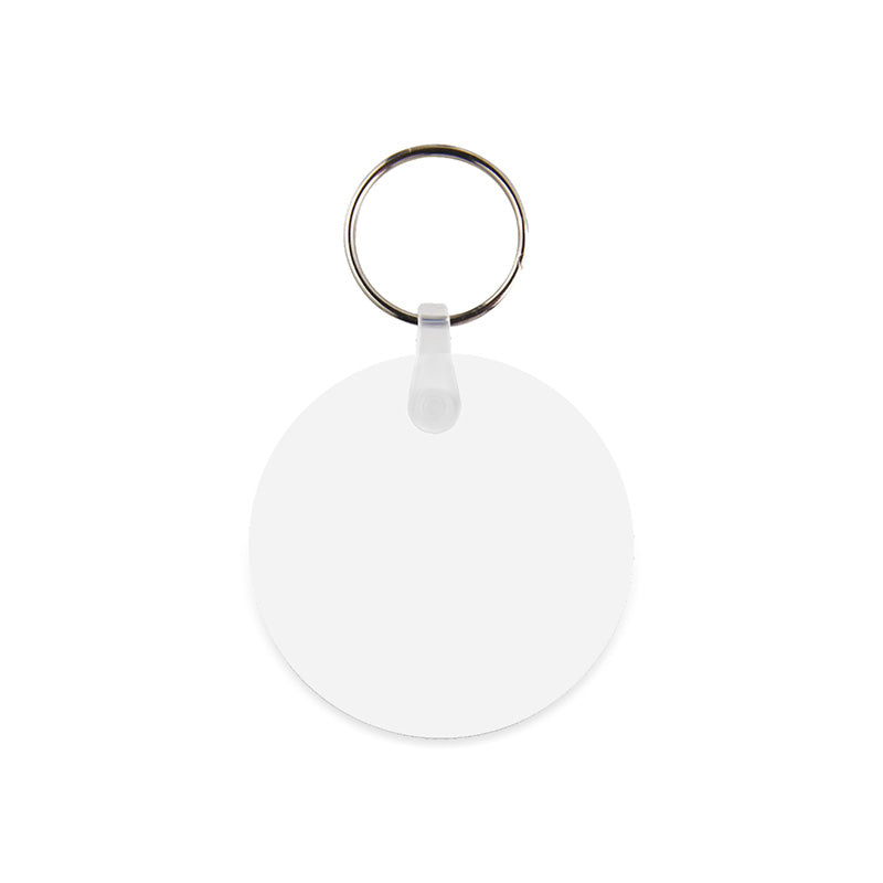Porte-clés rond en bois personnalisable