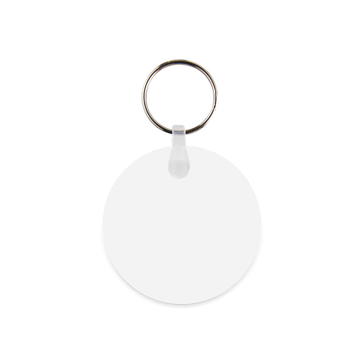 Porte-clés rond en bois personnalisable
