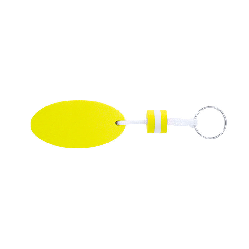 Porte-clés flotteur jaune personnalisable