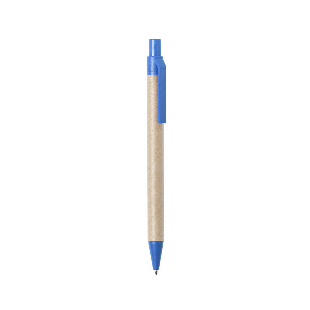 Stylo en carton bleu roi personnalisable