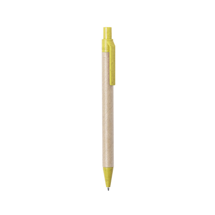 Stylo en carton jaune personnalisable