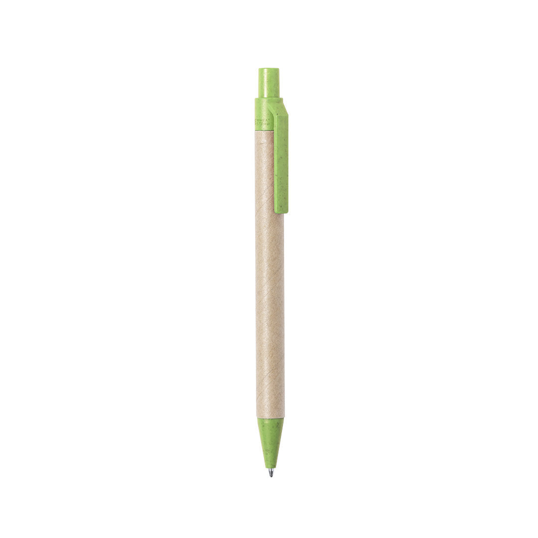 Stylo en carton vert pomme personnalisable