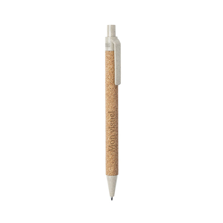 Stylo en liège blanc personnalisé