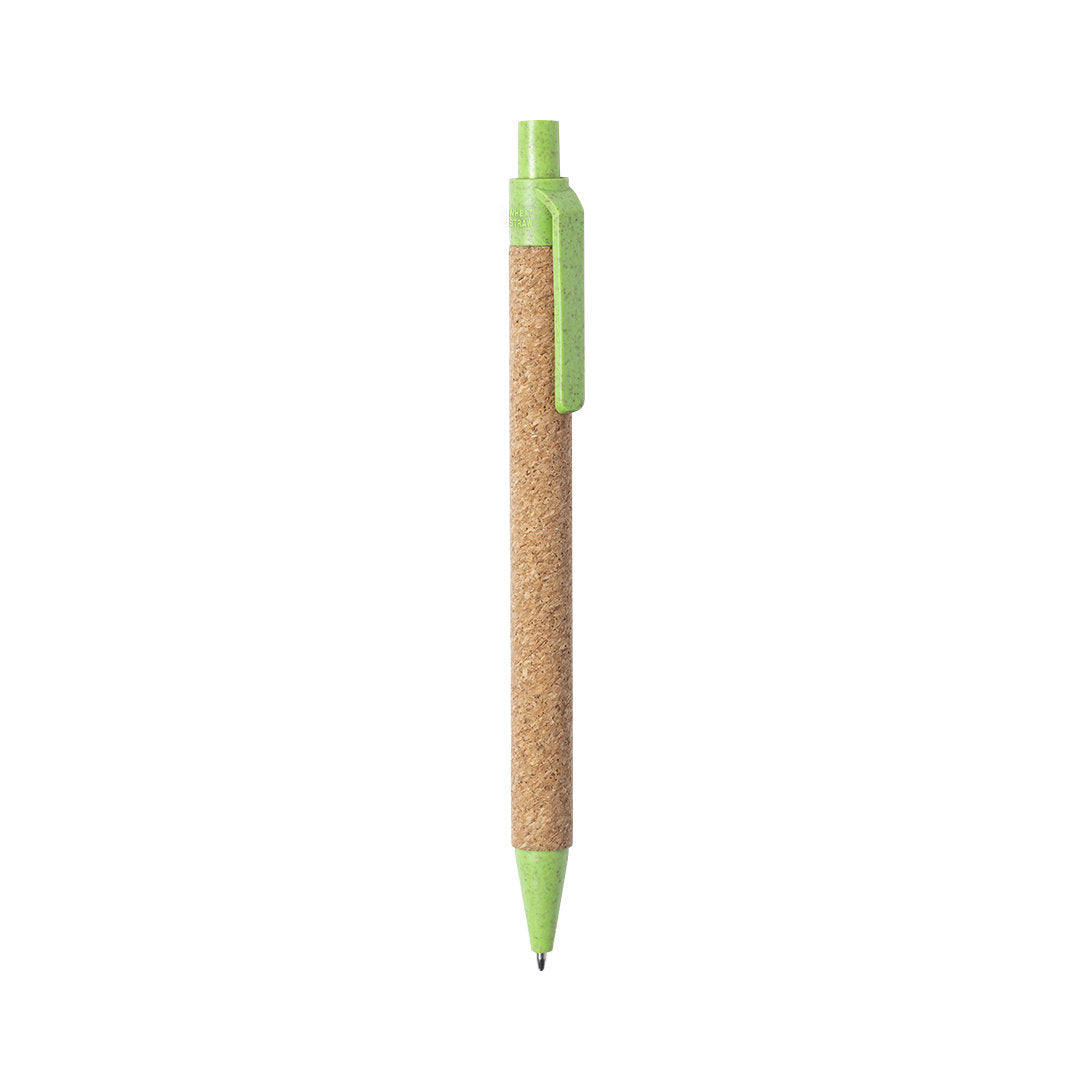 Stylo en liège vert pomme personnalisable