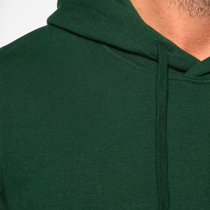 Coutures du sweat-shirt personnalisé à capuche vert pour homme
