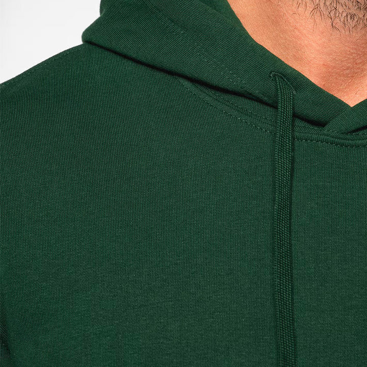 Coutures du sweat-shirt personnalisé à capuche vert pour homme