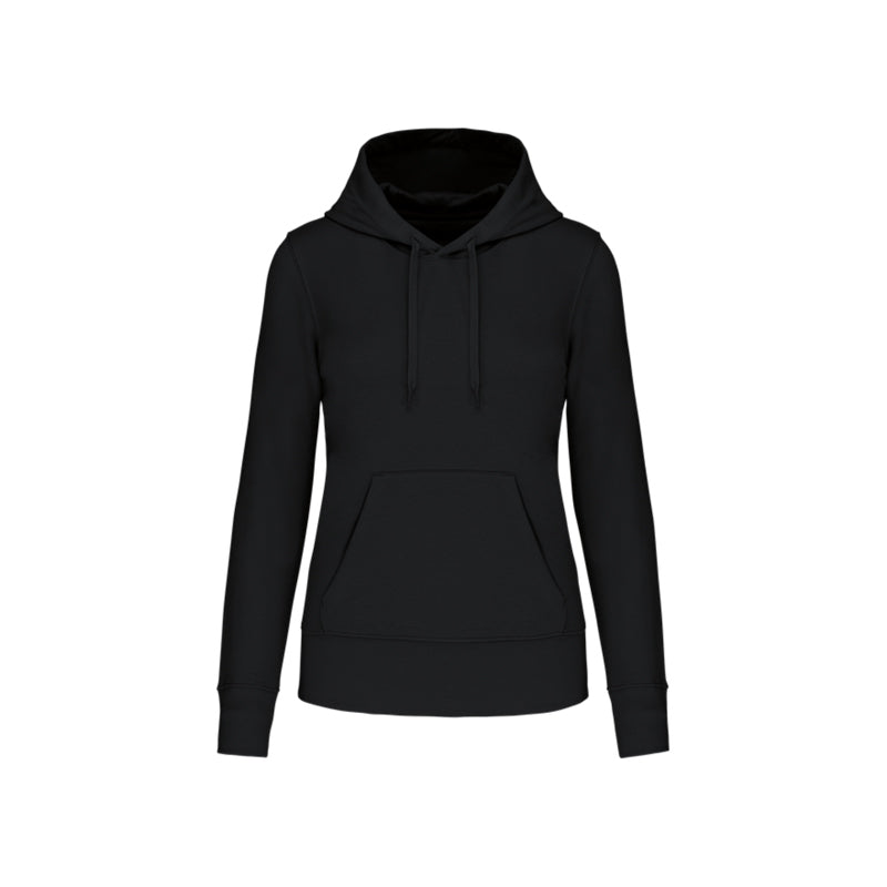 Sweat-shirt à capuche noir pour femme personnalisé