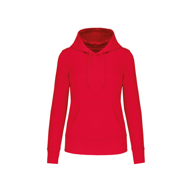 Sweat-shirt à capuche rouge pour femme personnalisé