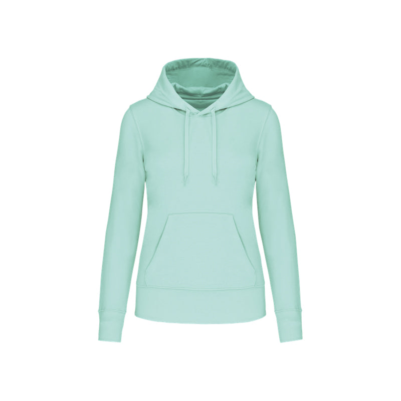 Sweat-shirt à capuche vert menthe pour femme personnalisé
