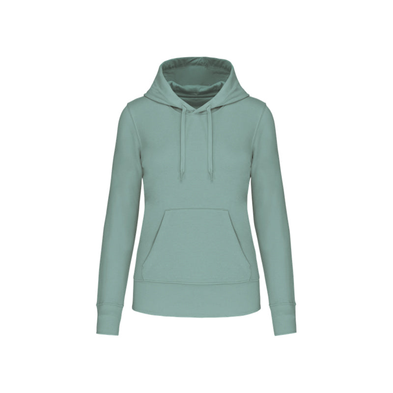 Sweat-shirt à capuche vert sauge pour femme personnalisé