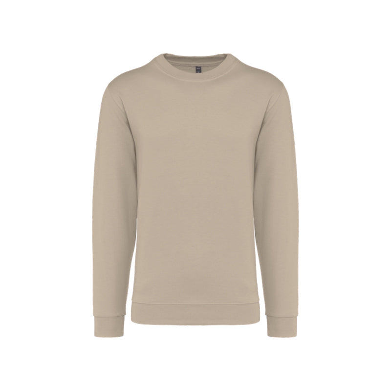 Sweat-shirt à col rond beige personnalisé pour homme