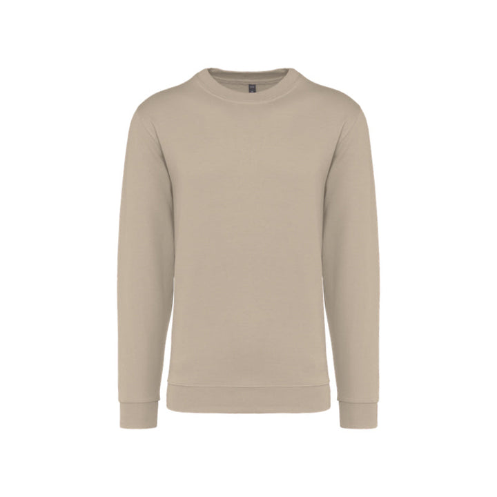 Sweat-shirt à col rond beige personnalisé pour homme