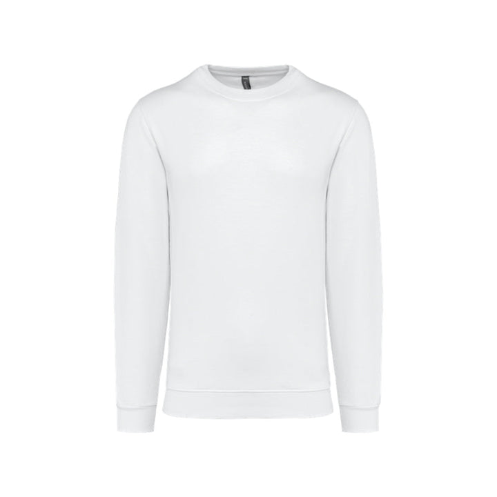 Sweat-shirt à col rond blanc personnalisé pour homme