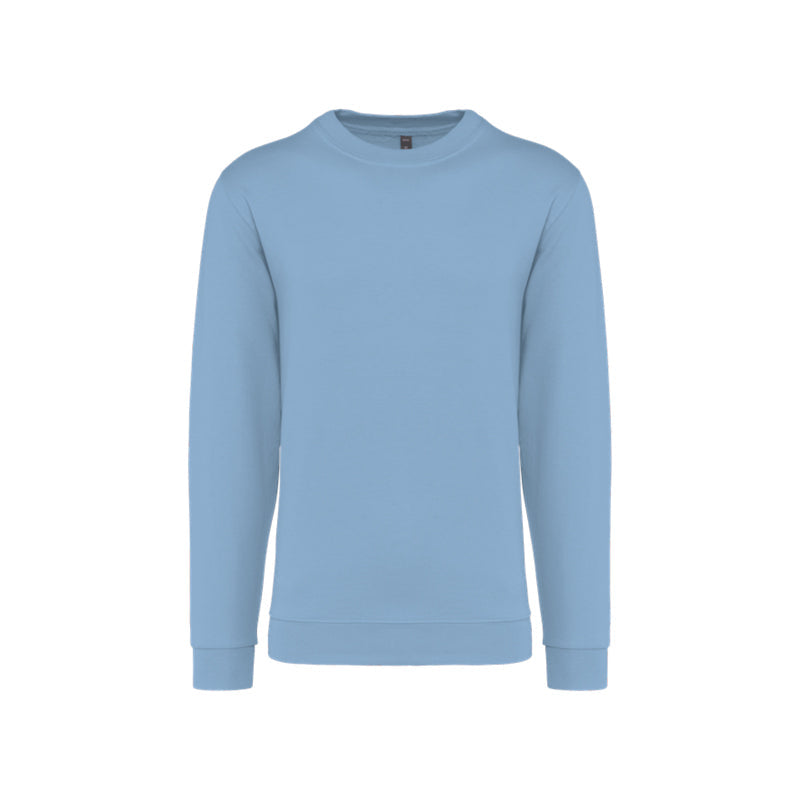 Sweat-shirt à col rond bleu ciel personnalisé pour homme