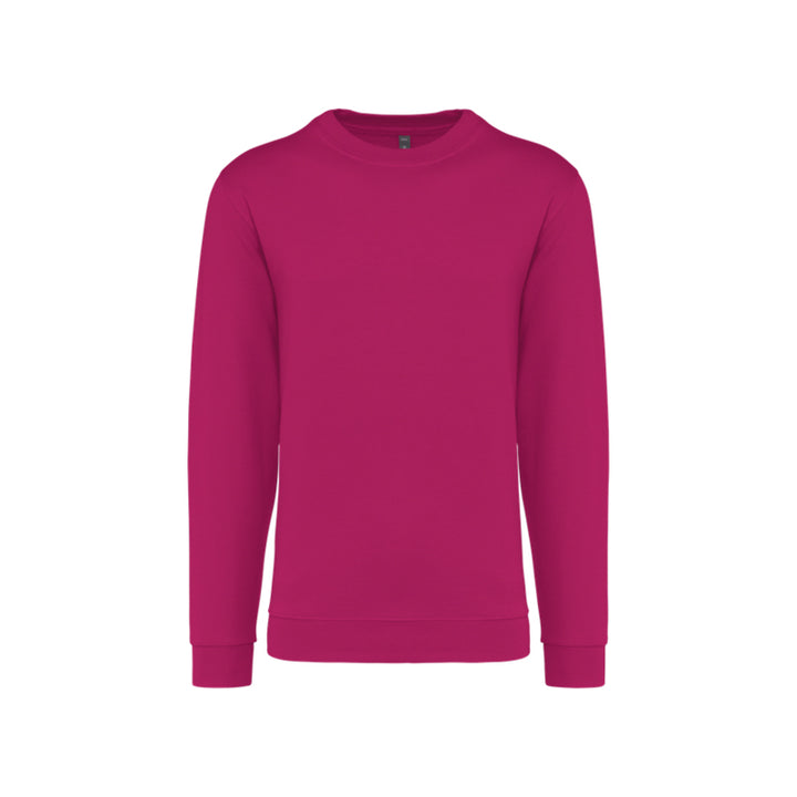 Sweat-shirt à col rond fuchsia unisexe personnalisé