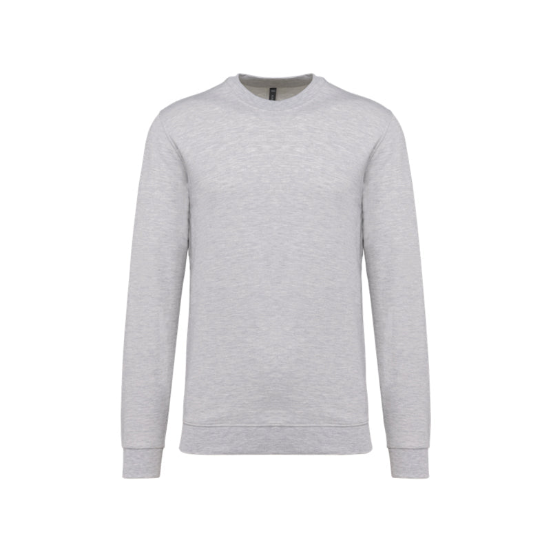 Sweat-shirt à col rond gris personnalisé pour homme