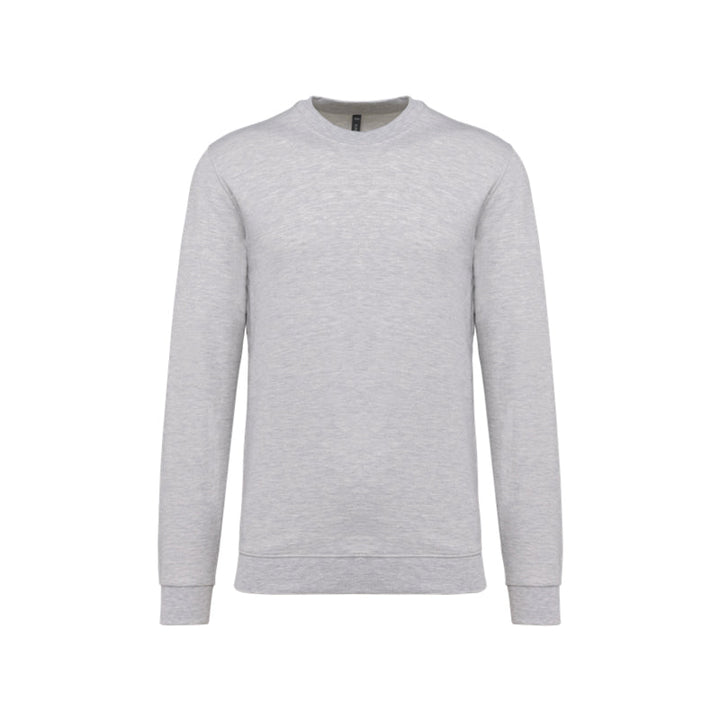 Sweat-shirt à col rond gris personnalisé pour homme