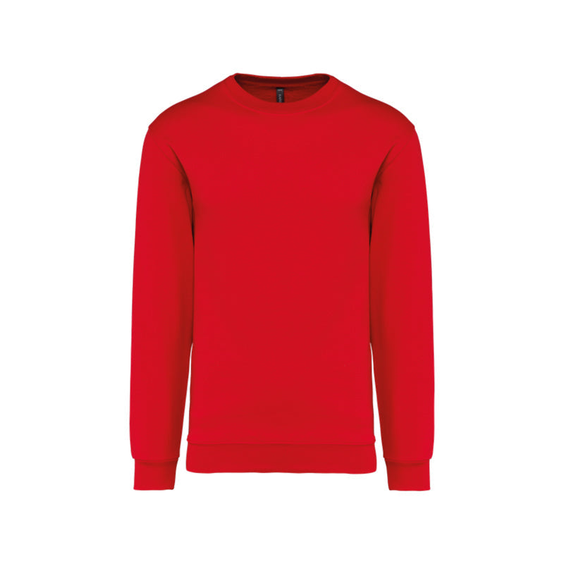 Sweat-shirt à col rond rouge personnalisé pour homme
