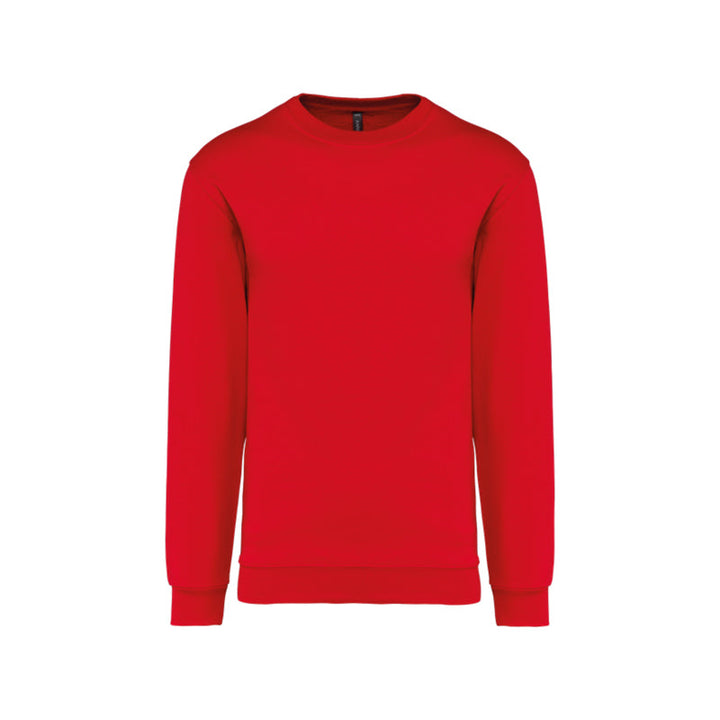 Sweat-shirt à col rond rouge personnalisé pour homme