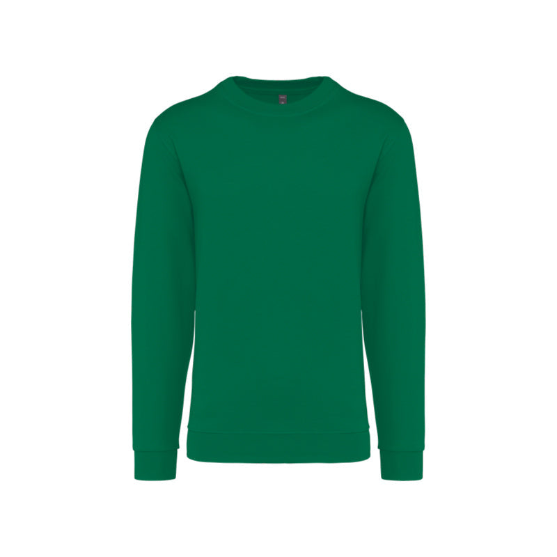 Sweat-shirt à col rond vert personnalisé pour homme