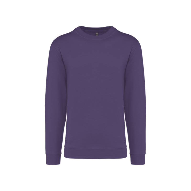Sweat-shirt à col rond violet personnalisé pour homme