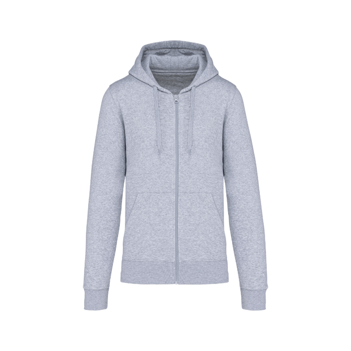 Sweat gris chiné avec un zip