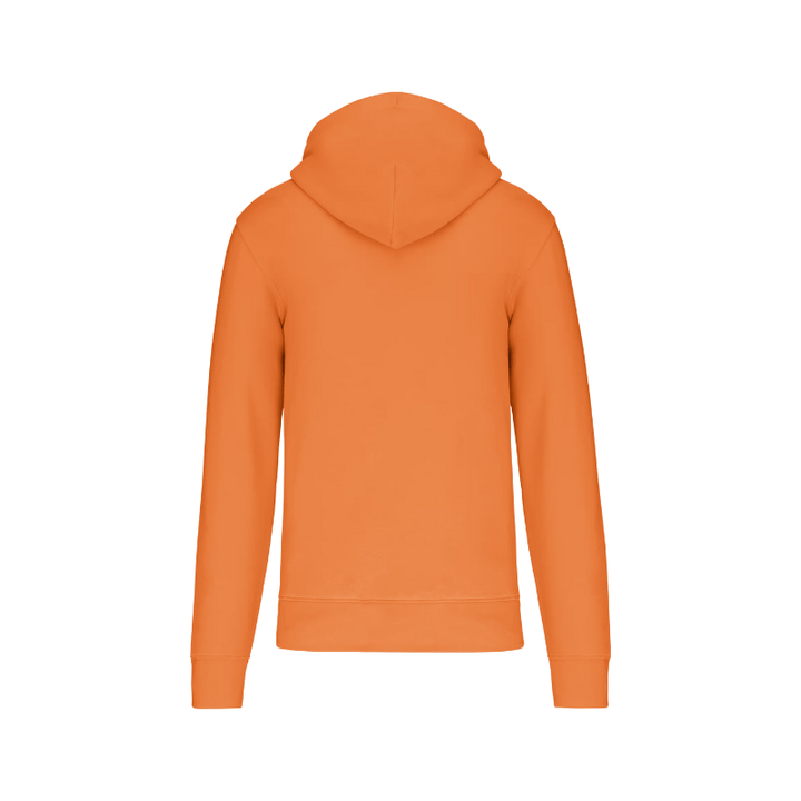 Sweat-shirt zippé orange à personnaliser dans le dos