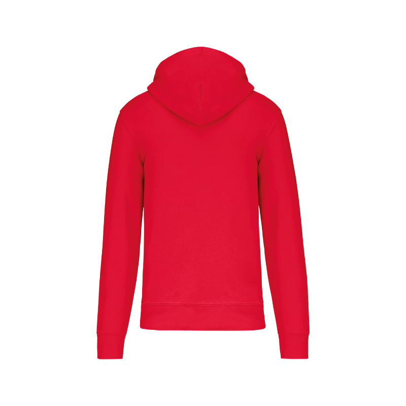 Sweat à capuche avec fermeture éclair rouge à personnaliser dans le dos