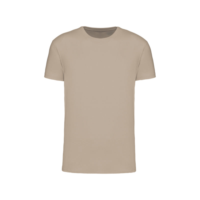 T-shirt à manches courtes beige personnalisé pour homme