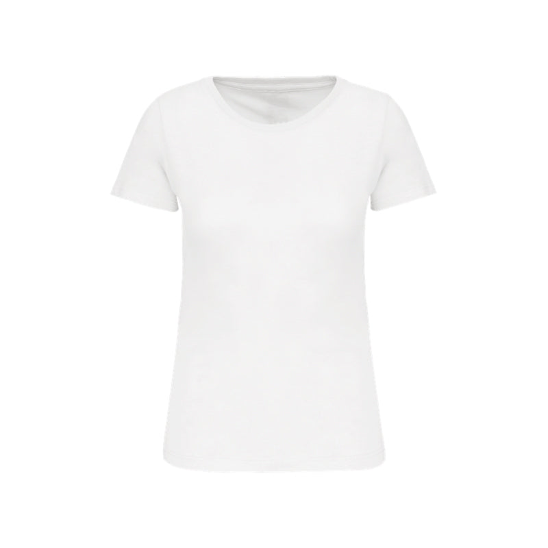 T-shirt à manches courtes blanc personnalisé pour femme