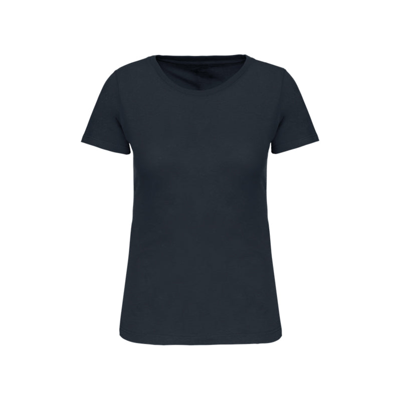 T-shirt à manches courtes bleu marine personnalisé pour femme