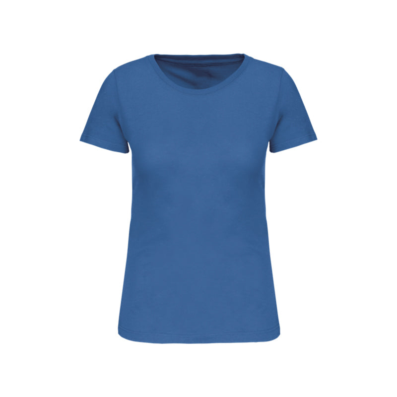 T-shirt à manches courtes bleu roi personnalisé pour femme